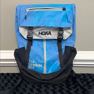 Hoka Fly Human Fly blue backpack bag